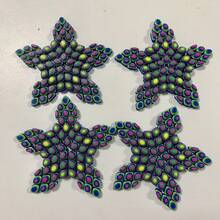 Colorful Starfish Decorative Pendant, Ocean Style Decorative Hanging Ornament, Keychain Accessory, 3.17 X 3.02 Inches, Comes With Silicone Chain - A - View 10