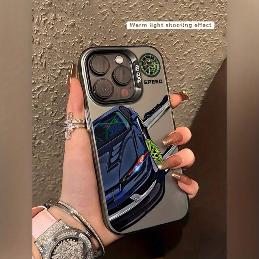Funda para Teléfono - Carro Deportivo Azul Láser Funda de Teléfono de Velocidad para Apple. - Multicolor - Ver 1