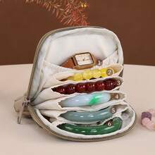 1pc Multi-Layer Women's Sanitary Pad Storage Bag, Private Item Organizer Pouch, Compartment Zipper Jewelry Storage Bag, Portable PU Leather Bracelet Bangle Jewelry Storage Pouch Travel Accessory Small Bag, Multi-Functional, With Zipper - Multicolor - View 6