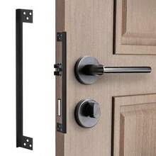 Door Stopper, Door Latch Guard, Outward Opening Door Security Protector, Lock Guard, Lock Cover Plate, Used To Block Entry - A - View 1