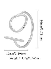1pc Niche Minimalist Elegant Unique 925 Sterling Silver Geometric Round Open Band Ring For Women, Vacation Party Banquet, Plain Streamlined Design, Fresh Versatile, Suitable For Beach Vacation And Workplace Outfits, Minimalist Niche Style Perfect For Daily Small Gifts - Silver - View 4