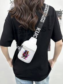 peach tree 男士小方格斜挎包胸包腰包肩背包跑步包夜跑包騎行包時尚素色極簡百搭卡通印花塗鴉嘻哈運動街頭商務休閒極簡包旅行度假必備青年個性酷小方格包教師學校運動戶外出遊包手機包零錢包輕便禮物男士腰包教師學校復古大學生父親禮物萬聖節禮物男士秋冬聖誕尖叫男士斜挎包冬季聖誕禮物桃樹 - 白色 - 查看 11