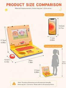Children's Simulation Mini Mouse Laptop Computer Educational Learning Machine, Music Tablet Computer Model, Screen Story Machine, Parent-Child Interaction, Suitable For Children 3+ Years Old, Multifunctional Smart Educational Toy, Birthday Gift - Multicolor - View 3
