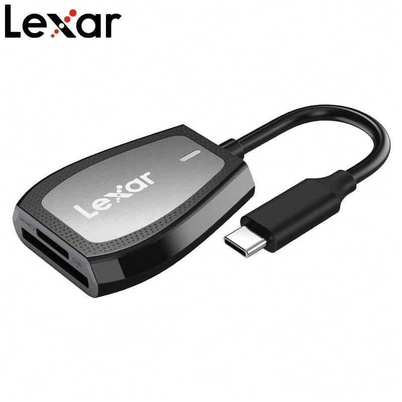 Lexar Professional RW470 USB 3.2 SD Micro SD TF Card Reader, 312MB/S High Speed Dual Slot Memory Card Adapter For Laptop PC MacBook, Compatible With DJI GoPro Insta360 Sony Canon Nikon Nintendo Switch - View 1
