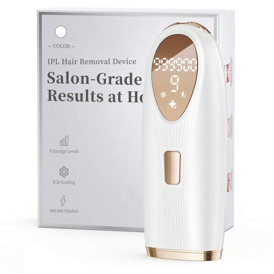 Advanced Ice-Cool IPL Hair Removal Device - Gentle And Painless With Freezing Point, Permanent Hair Removal, Easy To Operate, Ultra-Lightweight Body, Full-Body Treatment Can Be Completed In 10 Minutes, Ultra-Portable, Suitable For Home And Travel. - 美規B型插(110-127V) - 查看 1