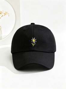 1pc Outdoor Embroidered Floral Baseball Cap, Suitable For Spring, Summer, Autumn And Winter, Adjustable Sun Protection, Essential For Women's Vacation And Travel,Beach,Festival - Multicolor - View 6