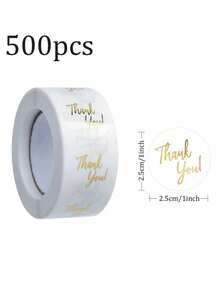 500pcs/Roll Transparent Thank You Stickers Simple Practical Multi-Functional School Supplies - Transparent Sticker - View 8