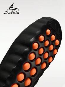 Salkin Designer Mind001 男士 Message 拖鞋 黑色 22 個避震節點 厚底拖鞋 男士用 提升並調整賽前狀態 適合運動員賽前或賽後訓練鞋 男士休閒鞋 舒適鞋款 街頭與居家時尚 日常涼鞋 夏季度假風 海灘拖鞋 - 黑色 - 查看 5