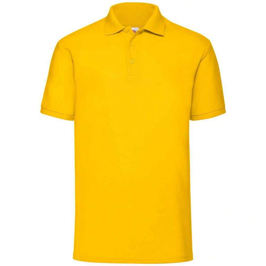 Fruit Of The Loom Mens Pique Polo Shirt - Sunflower - View 1