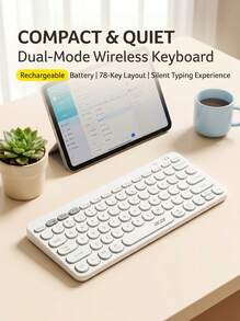 Acer Wireless Bluetooth Dual-Mode Keyboard And Mouse Combo | Quiet And Rechargeable For Office Use | Portable And Slim | Compatible With Computers/Laptops/Tablets/Mobile Phones - View 14