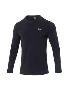 Under Armour Men's Sports T-Shirt & Tank Top UA Packaged Base 3.0 Crew 2026 Summer New Men's Round Neck Sports Long Sleeve Pullover Top 6005297-001 - Black - View 1