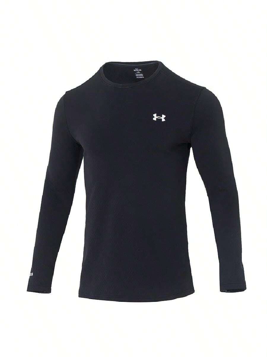 Under Armour Men's Sports T-Shirt & Tank Top UA Packaged Base 3.0 Crew 2026 Summer New Men's Round Neck Sports Long Sleeve Pullover Top 6005297-001 - Black - View 1
