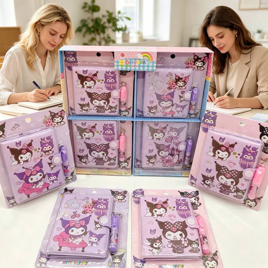 1 buah Notebook, Pomompurin Buku Harian Mini Kartun Lucu, Notebook Saku Penutup Jepret Kawaii, Notebook Saku Penutup Jepret, Notebook Mini Portabel, Set Notebook Anime Kawaii, Untuk Mencatat, Merencanakan, dan Hadiah Liburan Unik, Untuk Buku Harian Kantor dan Hadiah. - A - View 1