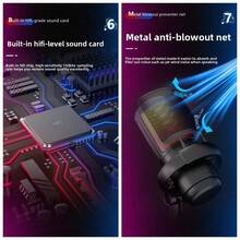 Micrófono capacitivo, micrófono para juegos plug and play con adaptador Type-C, salida de auriculares y control de volumen, control de ganancia del micrófono, botón de silencio, calidad de sonido perfecta, adecuado para transmisión en vivo, podcasting, grabación - por defecto - Ver 10