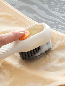 1pc Multifunctional Liquid Dispensing Brush, Suitable For Laundry, Home, Dorm, Shoe Cleaning And Cleaning, Press-Type Automatic Liquid Dispensing Shoe Brush, Valentine's Day, Wedding, Birthday Gift - A - View 3