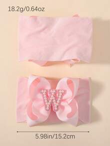 bilicaca 1pc Pink Letter Soft Baby Headband, Baby Birthday Hair Accessory, Warm And Sweat-Absorbing, Caring For Baby's Growth - Multicolor - View 6