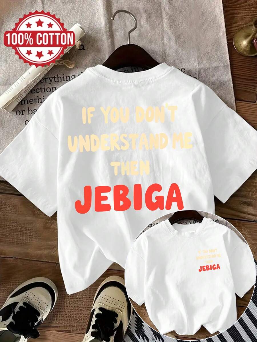 Letter Printed T-Shirt For Spring And Summer Women's Casual Round Neck Short Sleeved Top - White - View 1