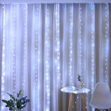 1 Set USB Powered LED Curtain Lights With Remote Control, 8 Lighting Modes, Fairy String Lights For Birthday, Room, Bedroom, Wall, Wedding, Party, Halloween, Christmas Holiday Decoration - USB插頭窗簾燈 - 查看 19