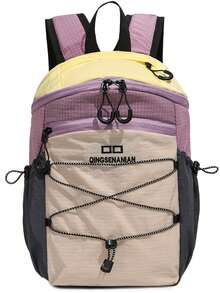 Student Backpack Multi-Function Backpack Korean Style Travel Backpack Graffiti Backpack Large Capacity Backpack Graffiti Backpack College Student Backpack Cool Backpack Unisex - Purple - View 1