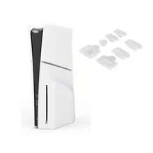 Compatible With PlayStation 5 Slim, 2pcs Optical Drive Version Console Split Protective Case + 7pcs Dust Plug Set, Dustproof, Scratch-Resistant, Waterproof, Skin-Friendly Soft Silicone, Easy To Install And Store, Practical Gaming Accessories - Set Main Unit Cover + Dust Plug - View 14