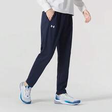 Under Armour Celana Olahraga Kasual Unisex Model Lurus, Longgar untuk Latihan Lari dan Kebugaran - Navy Blue - View 6
