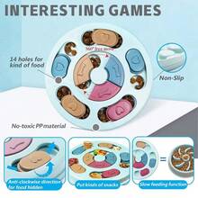 Dog Puzzle Toys Slow Feeder Interactive Increase IQ Food Dispenser Non-Slip Slowly Eating Bowl Cat Dogs Food Games - Pawprint Pink - View 3