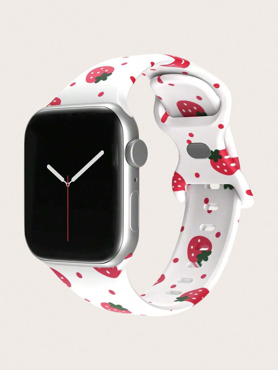 1入組草莓圖案手錶帶,適用於Apple Watch Ultra/Se/9/8/7/6/5/4/3/2/1,尺寸包括38mm、40mm、41mm、42mm、44mm、45mm、49mm - 彩色 - 查看 1
