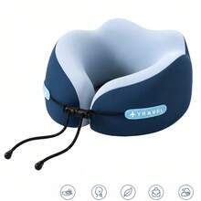 Portable Ergonomic Memory Foam Neck Pillow, Lightweight & Space-Saving, Comfort Neck Support For Car, Office, Plane & Train, Travel Essential Gift - U-shaped Pillow - View 2