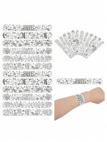 32/16/10/4件生日主題著色頁，派對小禮品，生日派對互動獎品，派對禮物，非常適合填充生日禮物袋（不含其他配件） - 黑與白 - 查看 2