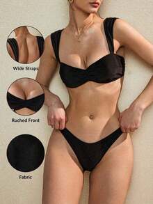 Women Athletic Bikinis - Marron - View 2
