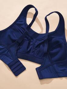 Wingslove Women's Plus Size High-Impact Support Full Coverage Sports Bra - Navy Blue - View 6