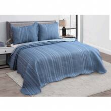 3-Piece Set: Double-Sided Queen Bedspread, Patchwork Quilt, Ultra Patch - 帝國 - 查看 1