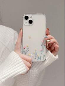 1pc Colorful Transparent TPU Phone Case With Floral Pattern And Butterfly Elements, Compatible With IPhone 16/16 Pro/16 Pro Max/16 Plus/7/8/7 Plus/8 Plus/X/Xs/Xr/Max/11/11 Pro/11 Pro Max/12/12 Pro/12 Pro Max/12 Mini/13/13 Pro/13 Pro Max/13 Mini/14/14 Pro/14 Plus/14 Pro Max/15/15 Pro/15 Plus/15 Pro Max/17/17 Pro/17 Pro Max/17 Ai, Spring Gift - Multicolor - View 1