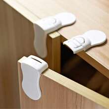 5pcs Corner Lock Children Multi-Purpose Safety Right Angle Lock Cabinet Door Lock Baby Protection Drawer Lock - 5PCS - View 8