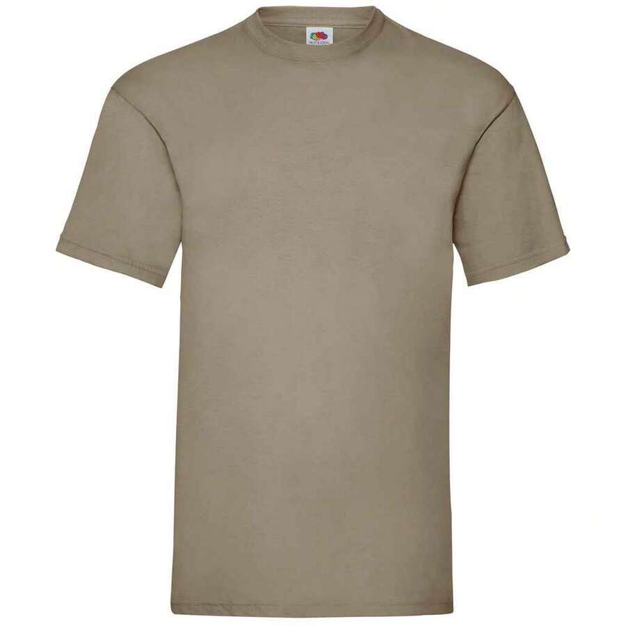 Fruit Of The Loom Mens Valueweight T-Shirt - 卡其色 - 查看 1