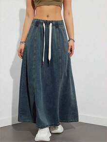 Women Denim Dresses - Negro01 - 查看 2