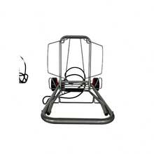 70x39x98cm Black Metal Portable Shopping Cart, Folding Trolley With Wheels For Groceries - Black - View 2