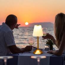 Cordless Table Lamp,Fabric Shade Table Lamps Rechargeable Operated Table Lamp With 3 Color Stepless Dimming & 3 Lighting Modes Touch Control Bedside Lamps - 2PCS - View 5