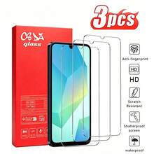CSDZ مجموعة 3 قطع متوافقة مع S24+A54 5G S23 M31s A15 A03S A54 5G، فيلم حماية شفاف عالي الدقة، مقاوم للماء والخدش والسقوط، إكسسوارات الهاتف المحمول، سهل التركيب، مادة زجاجية، واقي شاشة متوافق مع S24، واقي شاشة متوافق مع A15 5g، (الإصدار الدولي بدلاً من الإصدار المحلي) - متعدد الألوان - مشاهدة 2
