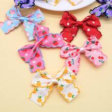6/12pcs Pet Headwear Fruit Bow Hair Clip Yorkshire Teddy Cat Dog Cute Non Shedding Pet Beauty Accessories - Multicolor - View 5