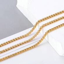 2m Fashion Stainless Steel O-Chain Round Circle Chain Lip Chain Cross Bead Chain For DIY Handmade Necklace Bracelet Jewelry Accessories - Chain - View 5