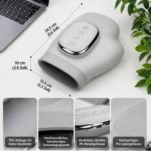 Kabelloses Handmassagegerät Mit Wärmefunktion Und Kompression, Wiederaufladbarer Handmassager Mit 3 Heizstufen Und 5 Massagemodi, Für Hände, Finger Und Handgelenke, Entspannung Und Handpflege, Geschenk Für Frauen, Männer Und Senioren - Weiß. - Übersicht 5