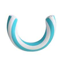 1pc Inflatable Ring Swim Ring, Inflatable Curved Pool Float, PVC Inflatable Ring Swim Ring Water Lounger, Adult Inflatable Swim Ring - Durable PVC Material, Blue, Pink, Suitable For Pool Parties And Outdoor Fun Curved Pool Float (Pump Not Included) - Multicolor - View 5