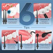Mornwell 1Set D52 Cordless Water Flosser For Teeth, 300ml USB Rechargeable Oral Care Cleaner, 3 Modes, IPX7 Waterproof With 6 Jet Tips For Home, Travel & Braces Cleaning - Multicolor - View 11