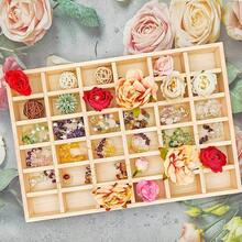1 buah Baki Penyimpanan Kayu Multi-Kompartemen, Organizer Perhiasan Anting Kalung, Cocok untuk Meja Rias, Tempat Anting, Cincin, Gelang, Dekorasi Kamar Tidur, Perlengkapan Sekolah, Hadiah Natal - MultiWarna - View 7