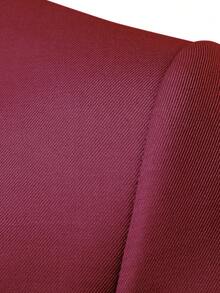 Men's Wedding Business Wedding Party Banquet Lapel Collar Single Button Front Blazer - Burgundy - View 6