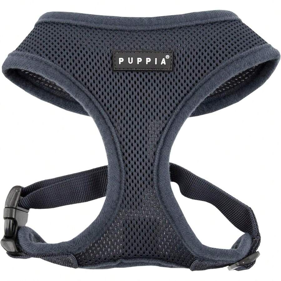 Arnés para Perro Puppia Soft Auténtico, Rojo - Mediano - Gris - Ver 1
