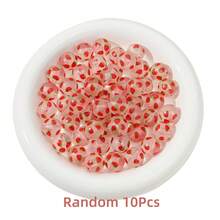 10 Buah Manik-Manik Akrilik Transparan Motif Buah Buram Bentuk Persegi/Bulat, Cocok untuk Dekorasi Rumah, Pembuatan Perhiasan DIY, dan Kerajinan Tangan Kreatif Lainnya - MultiWarna - View 23