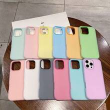 Dual-Color Contrast Camera Frame Matte Phone Case, Jelly 2-In-1, Semi-Frosted Anti-Fingerprint Shockproof Solid Color Protective Cover, Lightweight Soft Edge Shockproof Phone Case, Compatible With IPhone 17 16 15 14 13 Pro Max 12 Pro Max 11, Various Holiday Gifts - Pink - View 11