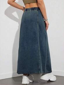 Women Denim Dresses - Negro01 - 查看 3